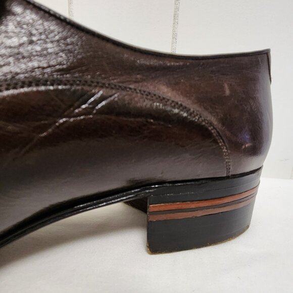 Bijan Beverly Hills shoes 8.5 men\'s brown leather loafers